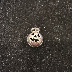 Silver Pumpkin necklace charm
